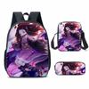 New Cartoon Super Moon Blade Three Piece Backpack Set for Primary and Secondary School Students