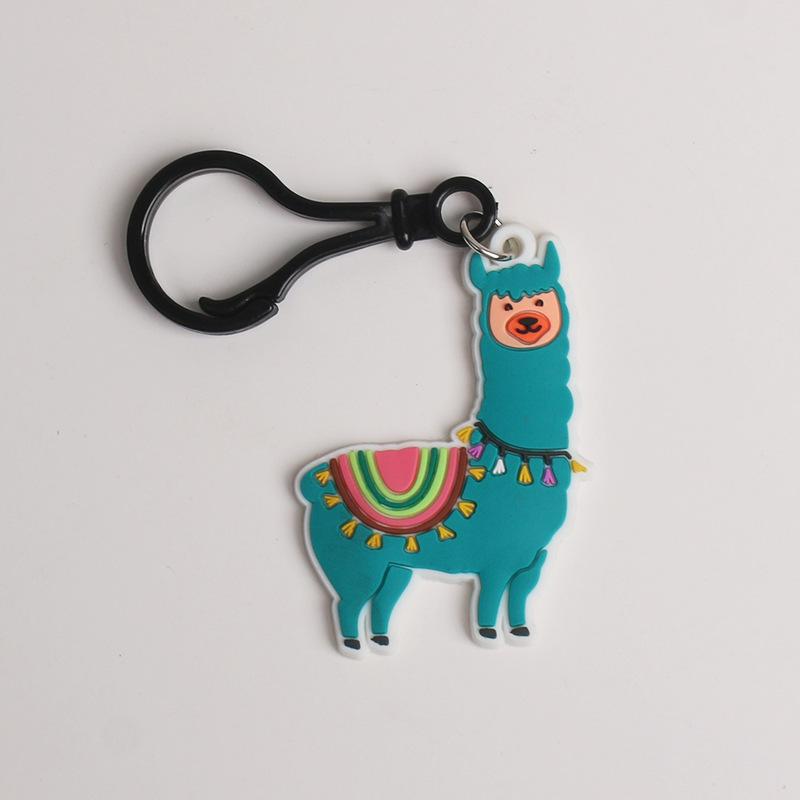 Adorable Alpaca Soft Rubber Keychain Pendant