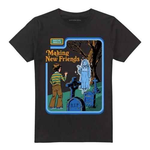 Steven Rhodes Unisex Adult Making New Friends T-Shirt