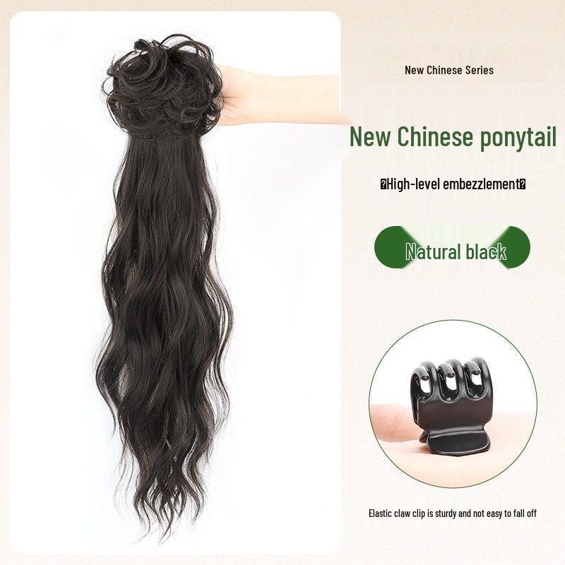 Chinese Water Ripple Ponytail Claw Clip for Hanfu, Cheongsam & Traditional Styles