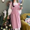 Cross Back Apron Kitchen Apron Ruffled with Pockets for Chef Gardening Pink Work Women with Big Pinafore Dress Cooking Baking