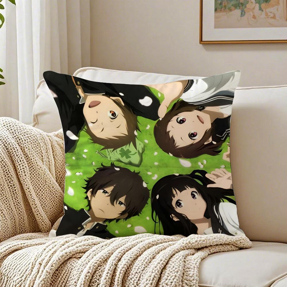 Smart Mysig Japansk Anime HHyouka Kuddfodral Örngott Antikvalster Vardagsrum Soffa Dekor Kudde Rum