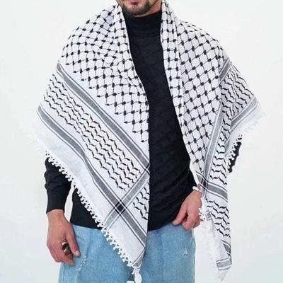 Arabian Shemagh Scarf for Outdoor Desert Headscarf Dustproof Traditional Scarf Headwrap Arabian Desert Shawl Headcover