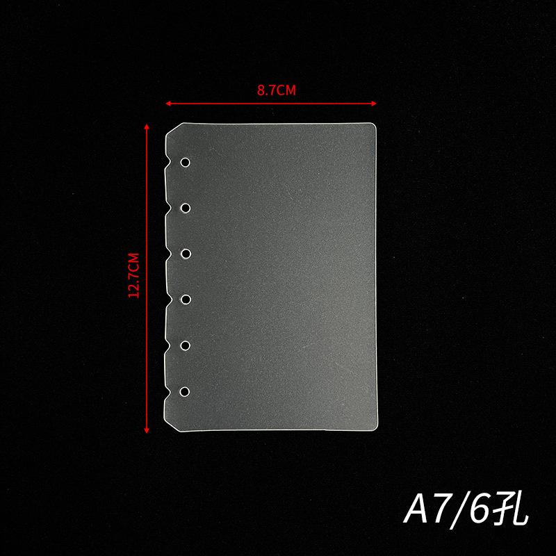 

6-дырочная индексная страница для блокнота A4A5A6A7B5 Блокнот Pp Матовая пластиковая подложка Внутренний разделитель для листов