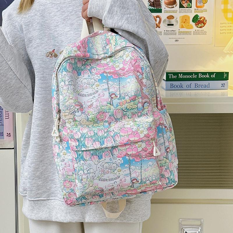 Student Schultasche Mädchen Computer Rucksack bunt gestreift Reiserucksack