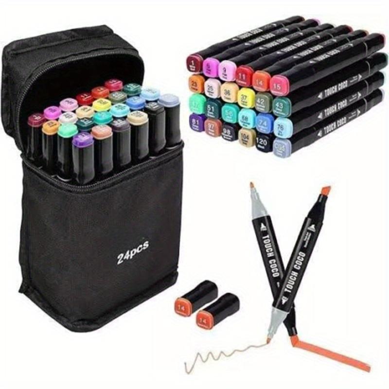 24 Color Brush Set Double Tip Soft Pen Drawing Watercolor Gift Marker Set Color Kids