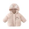 Girls' Winter Down Jacket 2025: Thick Fleece-Lined White Duck Coat for Kids