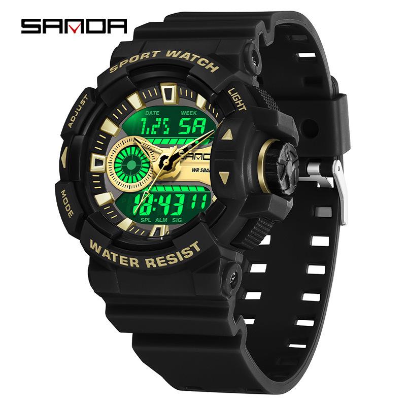 Sanda Unisex Luminous Sports Watch: Trendy, Waterproof, and Ideal for High School Students