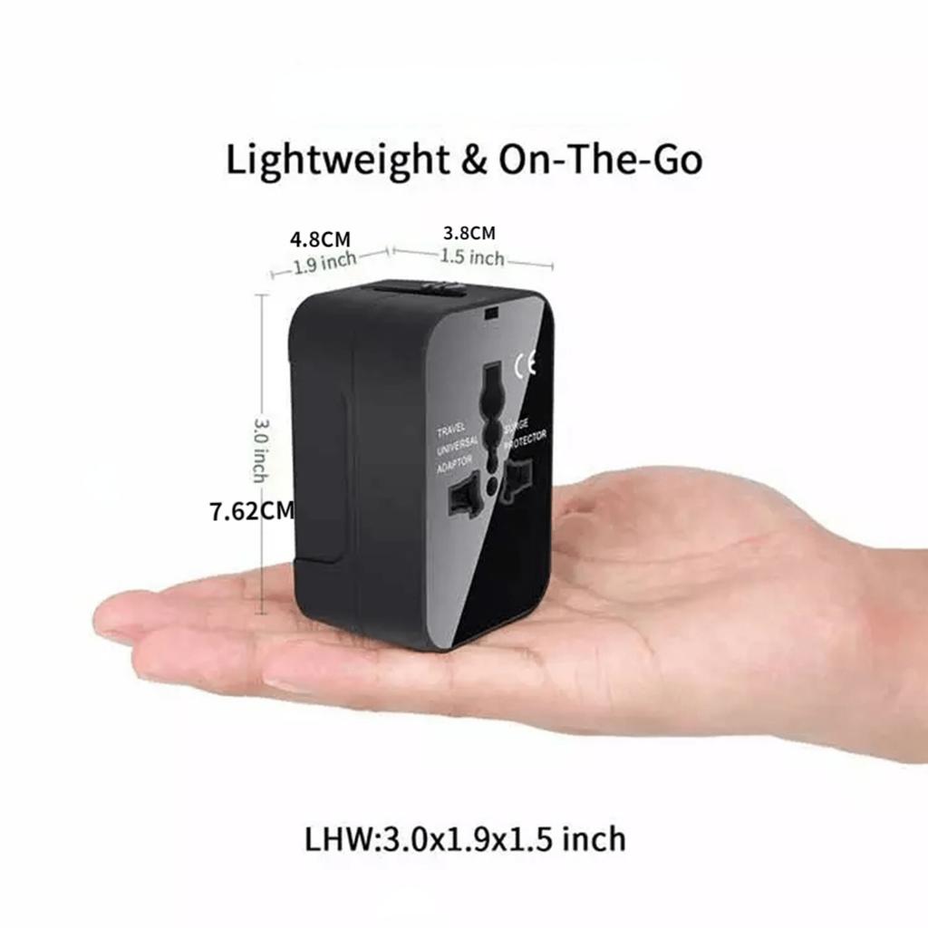 1 db Univerzális Utazó Dugó Adapter 2 USB Porttal Világutazó AC Hálózati Töltő Adapter AU US UK EU Átalakító Adapter USB Töltő Új