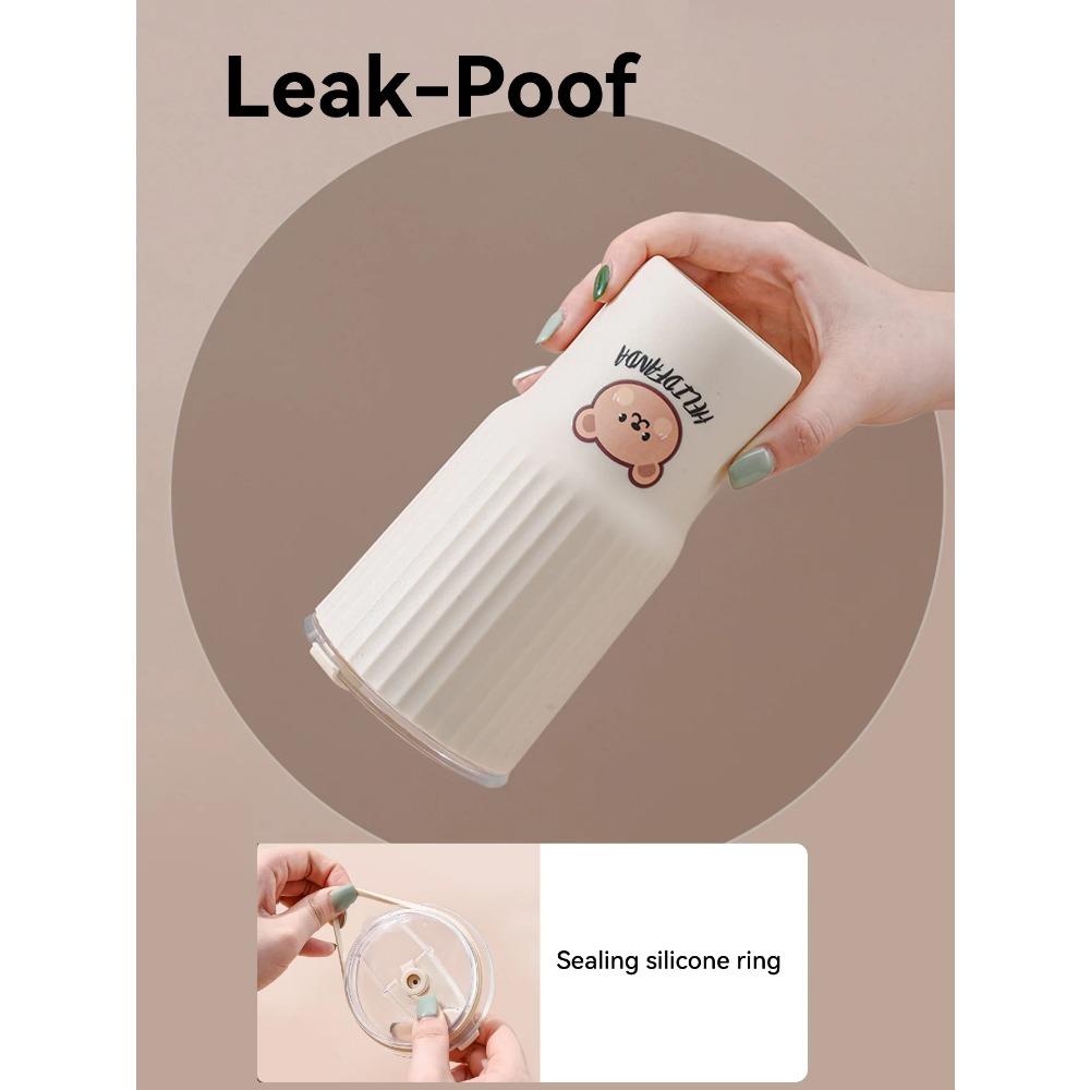 WORTHBUY 650 ML Becher Reise Tragbar Kunststoff Kaffeetasse Hitzebeständig Versiegelt Auslaufsicher Wasserflasche Für Student Erwachsener