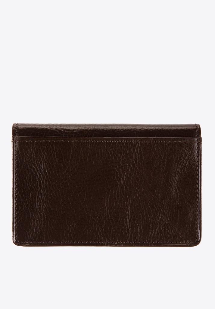 Porte-cartes de visite en cuir pour homme Wittchen, Horizontal, Marron foncé, Cuir naturel