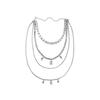 Tassels Shoulder Chain Necklace Multilayer Shine Rhinestone Necklace Back Body Chain  Evening Party