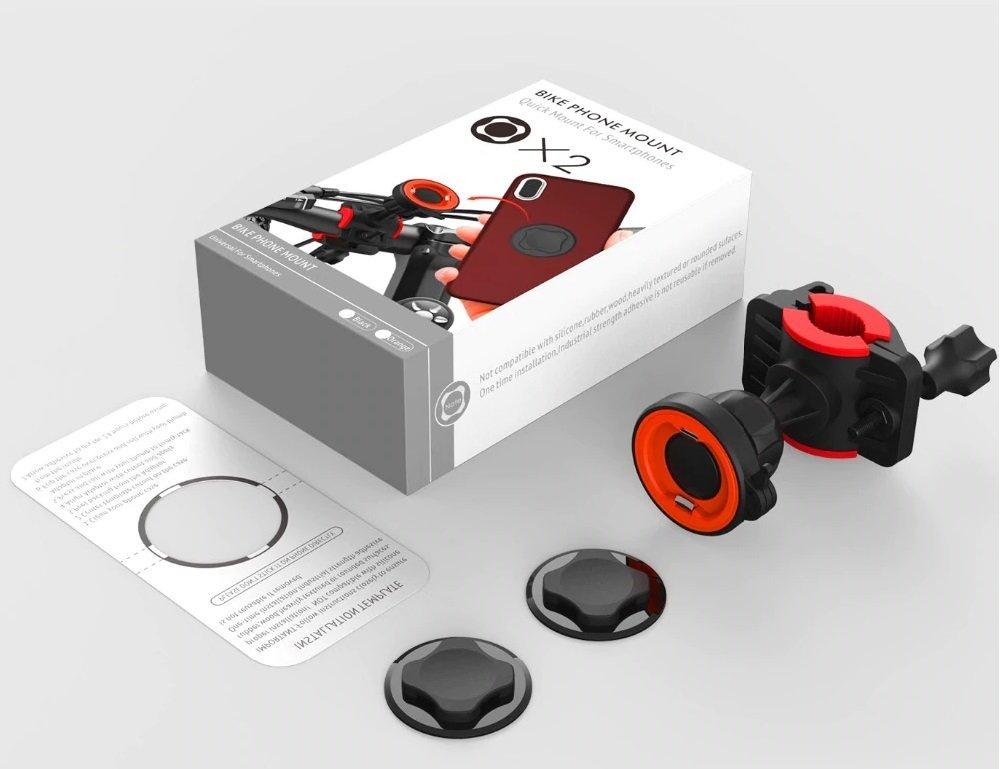 Bike handlebar mount with phone adapter