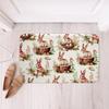 Cute Rabbit Carpet Kawaii Cartoon Bunny Rug for Boys Girls Lovely Animal Easter Rabbit Door Mat Non Slip Spring Flowers Bath Mat