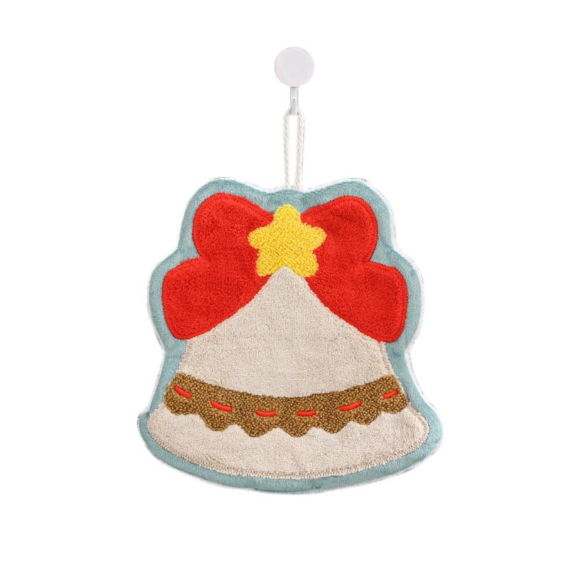 Christmas Hand Towel Creative Snowman Santa Claus Shape Handkerchief Towels Kitchen Bathroom Absorbent Hand Cloth Xmas Decor