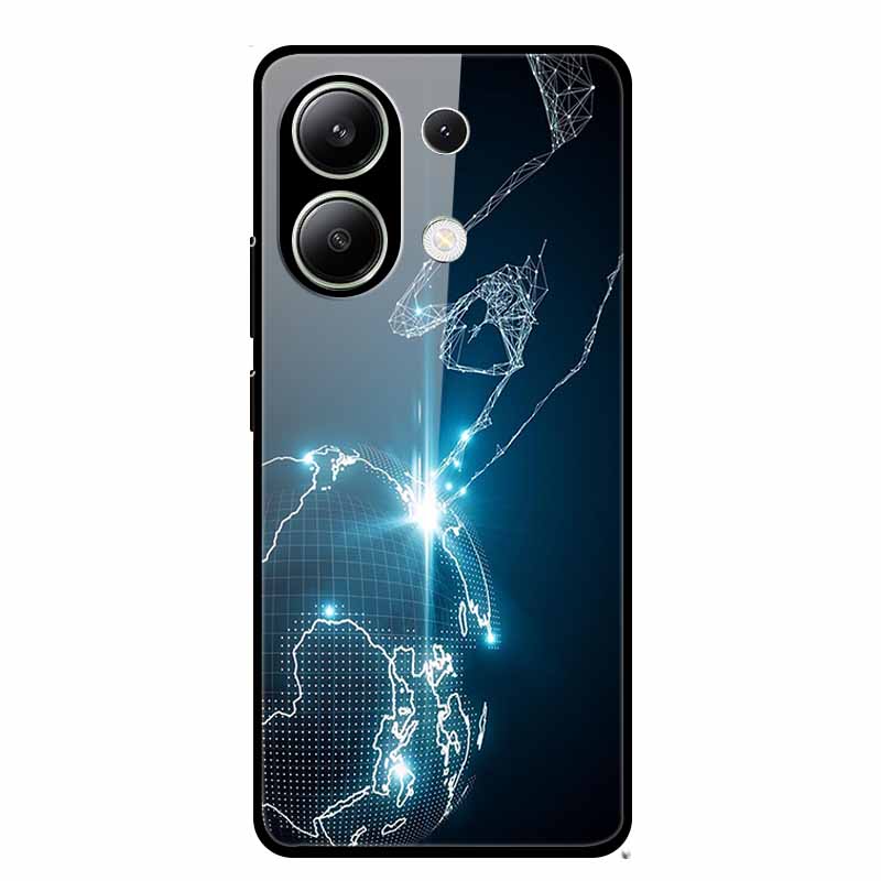 Glass Case For Xiaomi Redmi Note 13 Case Soft Bumper Tempered Glass Hard Back Cover For Redmi Note 13 Pro Phone Case Funda Coque