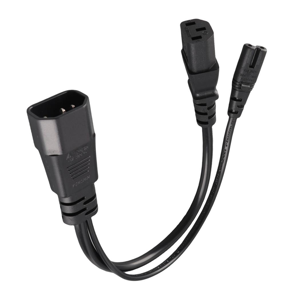 IEC320 C14 Male to C13 C7 Female Power Cord Water Proof IEC320 Power Cable for Projectors 100‑250V 32cm