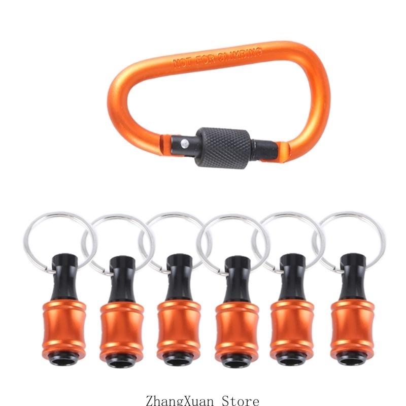 

3XUF 6Pcs Bit Holder Keychains Quick Release Portable Screwdriver Drill 1/4inch Easy Change Shank Tool Set for Driver China Mainland