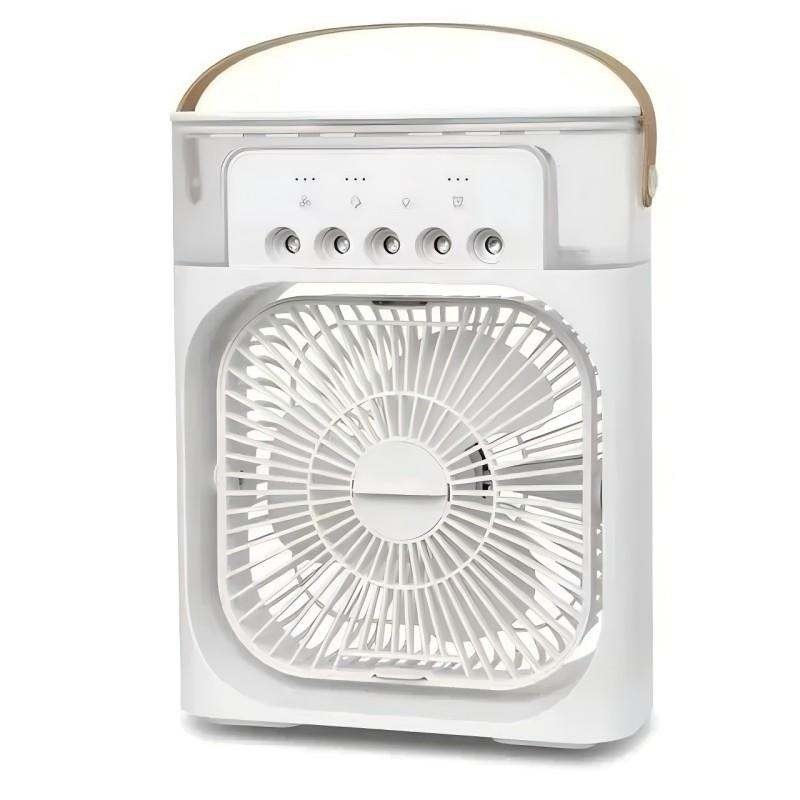 Taşınabilir Nemlendirici Fan Klimalar USB Elektrikli Fan LED Gece Lambası Su Sisi Eğlenceli 3 In 1 Hava Soğutucu Nemlendirme Ev Için