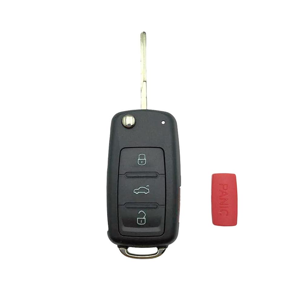Replacement key fob housing fits 3+1 buttonsFor Volkswagen etc. keyless entry remote key holder