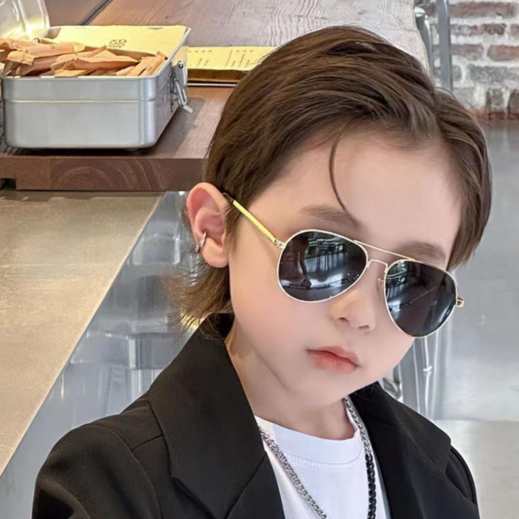 New Children Sunglasses Fashion Metal Colorful Kid Sun Glasses Boy Girl Unisex Vintage Square Goggle Uv400