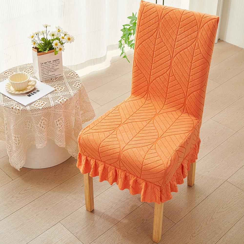 

Elastic Dining Chair Cover Anti-slip Chair Slipcover Chair Cover Backrest For Office Home Seats помаранчевий