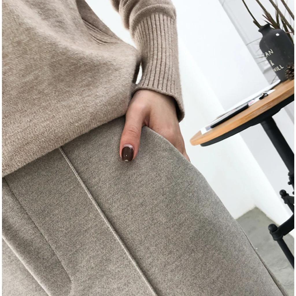 Thicken Women Pencil Pants Autumn Winter Trousers OL Style Female Work Suit Pant Loose Female Trousers Capris