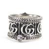 Great GUCCI Ring Snake Double G Silver AG925 mens 14 Used