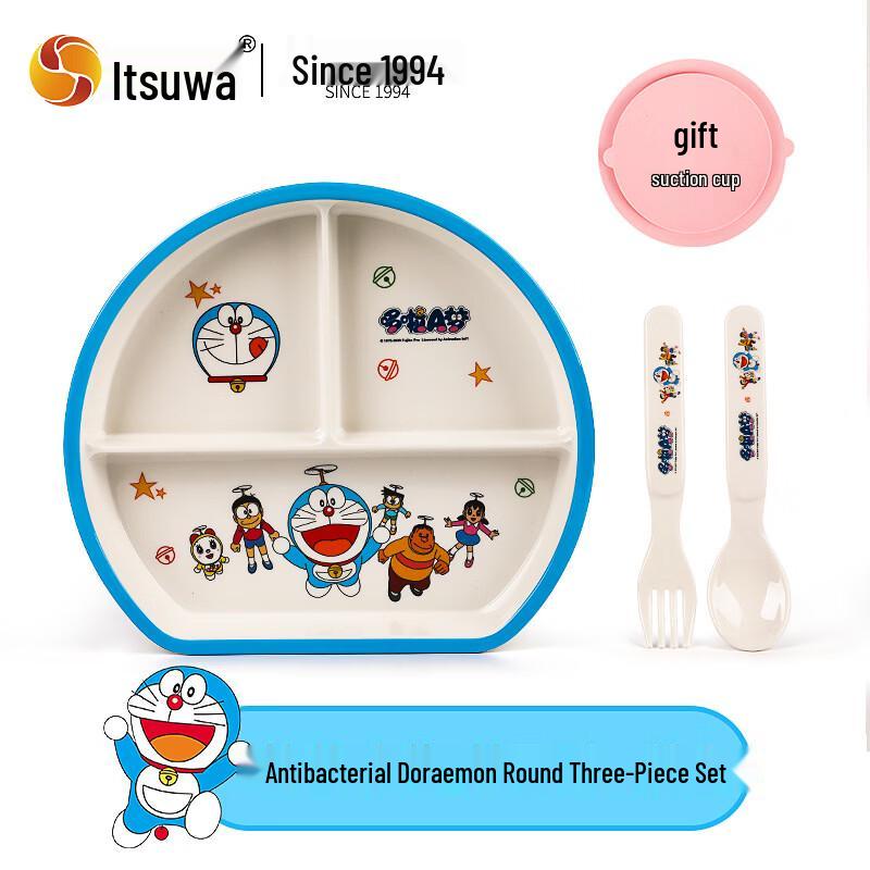 WUHE Doraemon Food Grade Kids Divided Plate