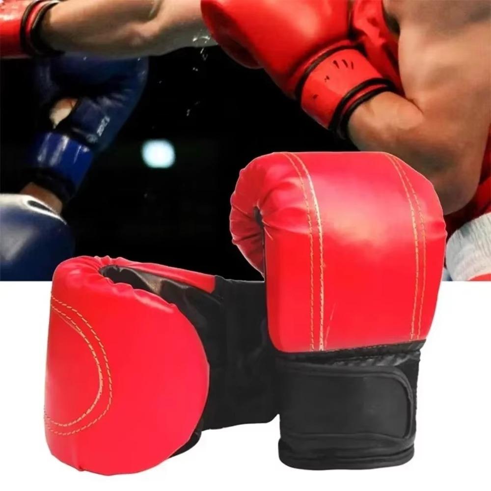 1 Pair PU Leather Boxing Gloves Boxing Training Exercise Sports Protection Mitts  Adults Women Men