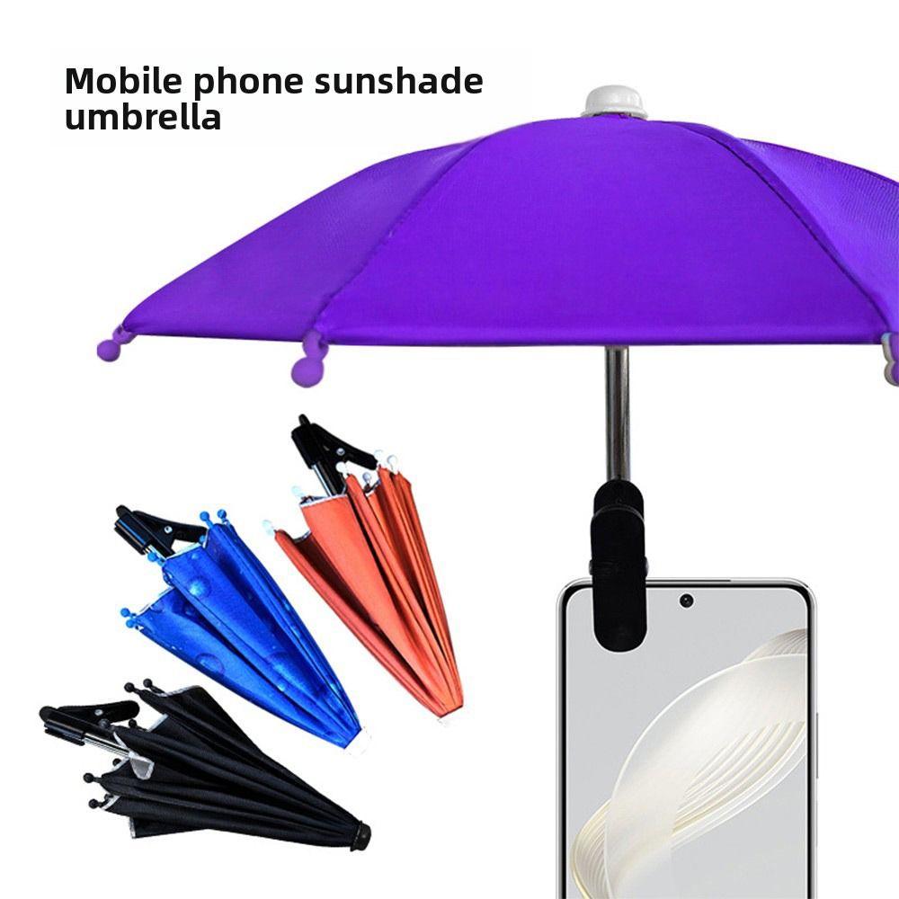 Anti-Glare Phone Umbrella Holder Sun Protection Phone Water-Resistant Umbrella Outdoor