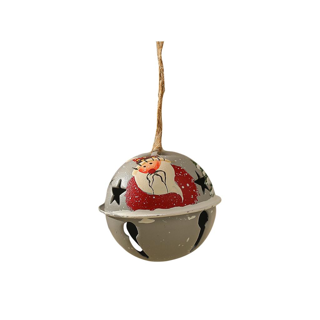 Christmas Tree Pendant Retro Old Christmas Wrought Iron Bell Decoration Pendant