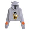 Felpa con cappuccio da donna Dragon Ball Goku Orecchie da Gatto - Design Stampato Serie Saiyan
