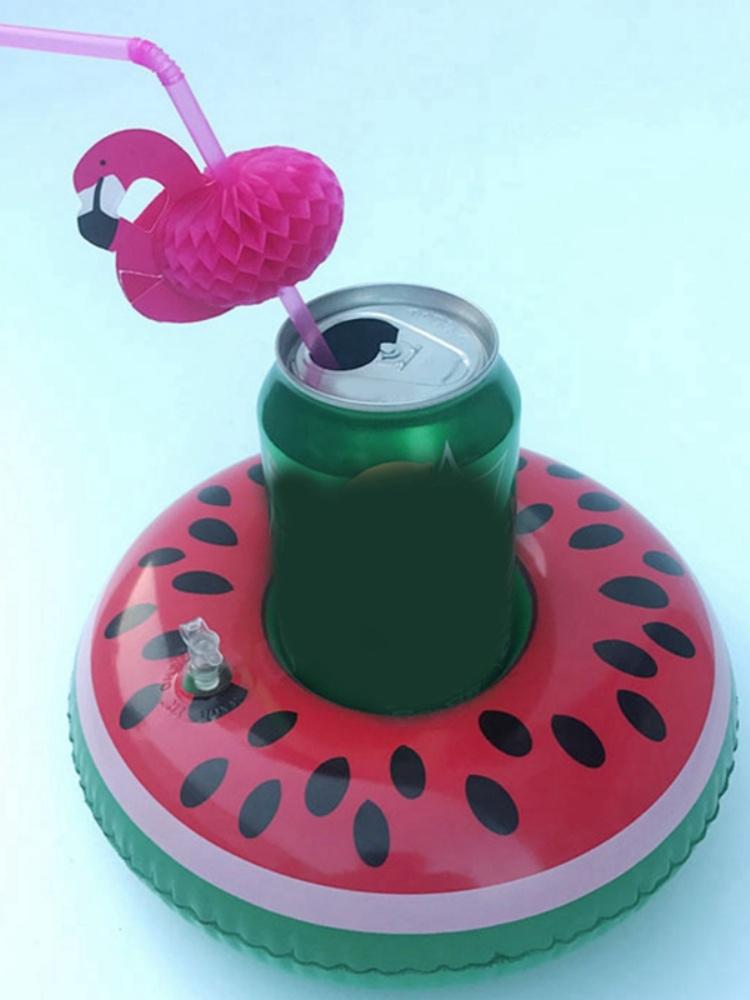 Party Decoration Mermaid, Watermelon, Flamingo Cup Holder Pvc Water Float Inflatable Drink Cup for Adults Pool Drinkware Tray