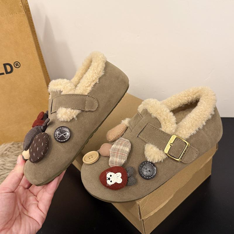 

2025 autumn and winter new outer wear fashion casual style versatile bag head half slippers female lazy one pedal fluffy slippers 35