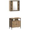 Bathroom Furniture Set with Shelf 4 Pcs Artisan Oak Wood Based Material