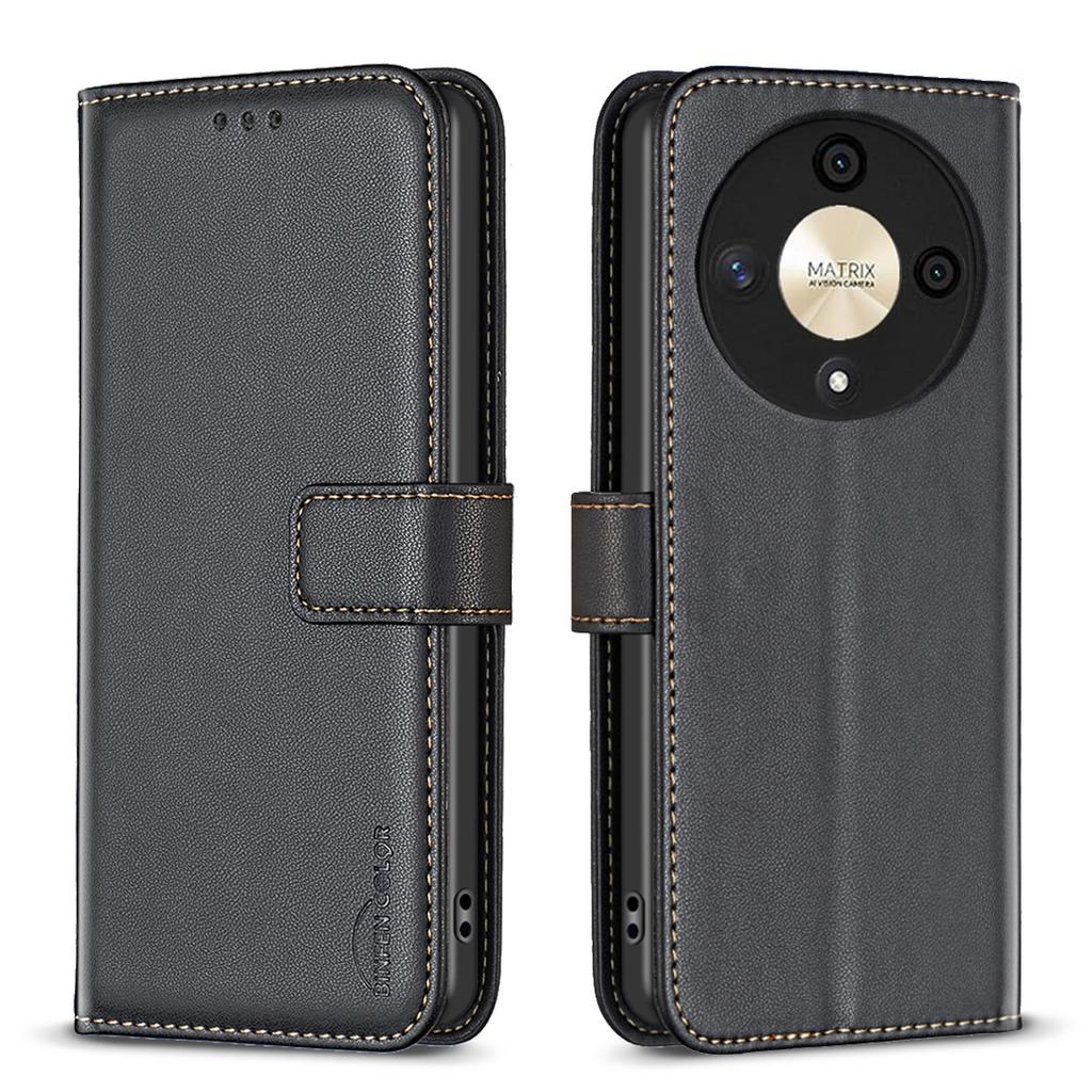 BINFEN COLOR BF17 For Honor X9b 5G/Magic6 Lite 5G Leather Case Wallet Protective Cover