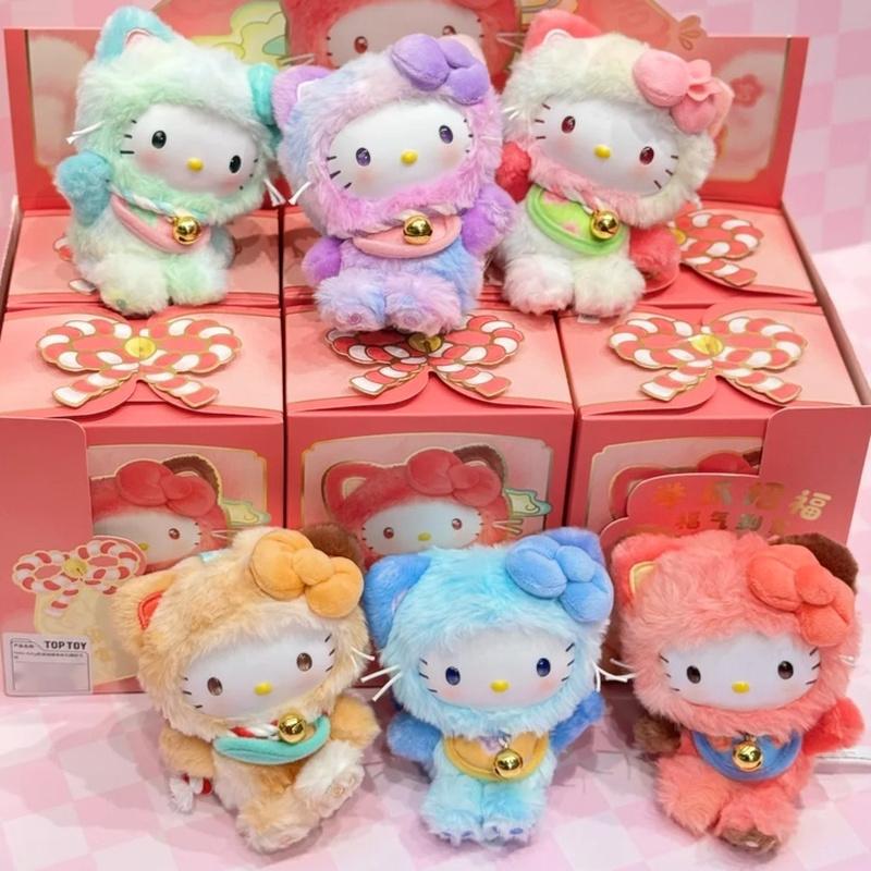 Genuine In Stock Hellokitty Meow Meow Blessing Vinyl Plush Blind Box Bag Pendant Trendy Toy Cute Gift For Girls Holiday Surprise