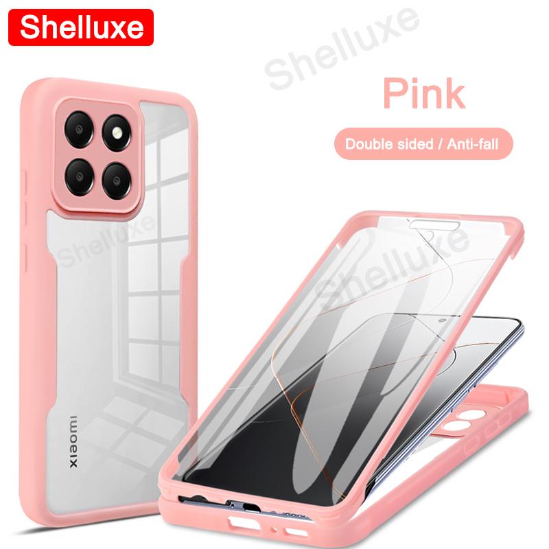 360 Full Body Front+Back Clear Case Shelluxe For Xiaomi 14 14T Pro Mi 14 Mi14 Ultra Mi14T Pro Silicone Double Sided Phone Cover