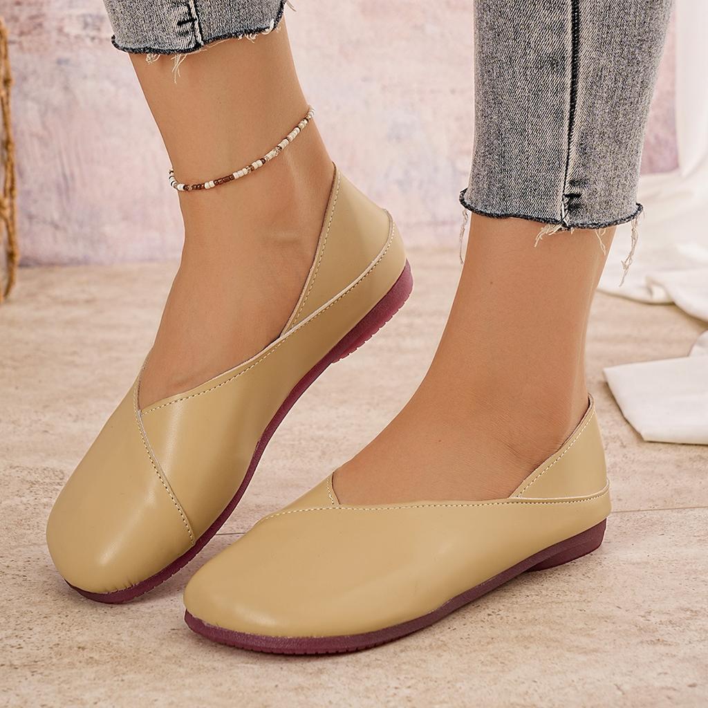 Fashion Women Shoes 2025 Vintage Handmade Shoes Leather Flats Women Shoes Shallow Mouth Casual Fashion Plus Size Loafers Tenis De Mujer