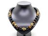 Ishiki 4A Gold Carved Dragon Onyx 20mm Necklace with Natural Tiger Eye Stones (16mm) Good luck with money, career, and wealth. Includes original