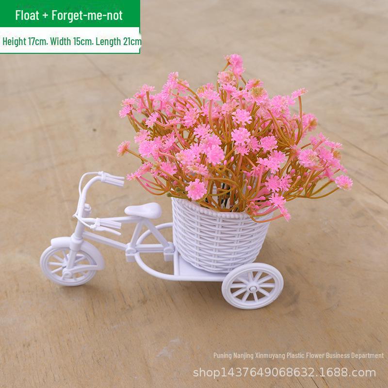 ოთახის ხელოვნური ყვავილების ნაკრები: პატარა ქოთნის ორნამენტები სახლისა და მანქანის დეკორაციისთვის