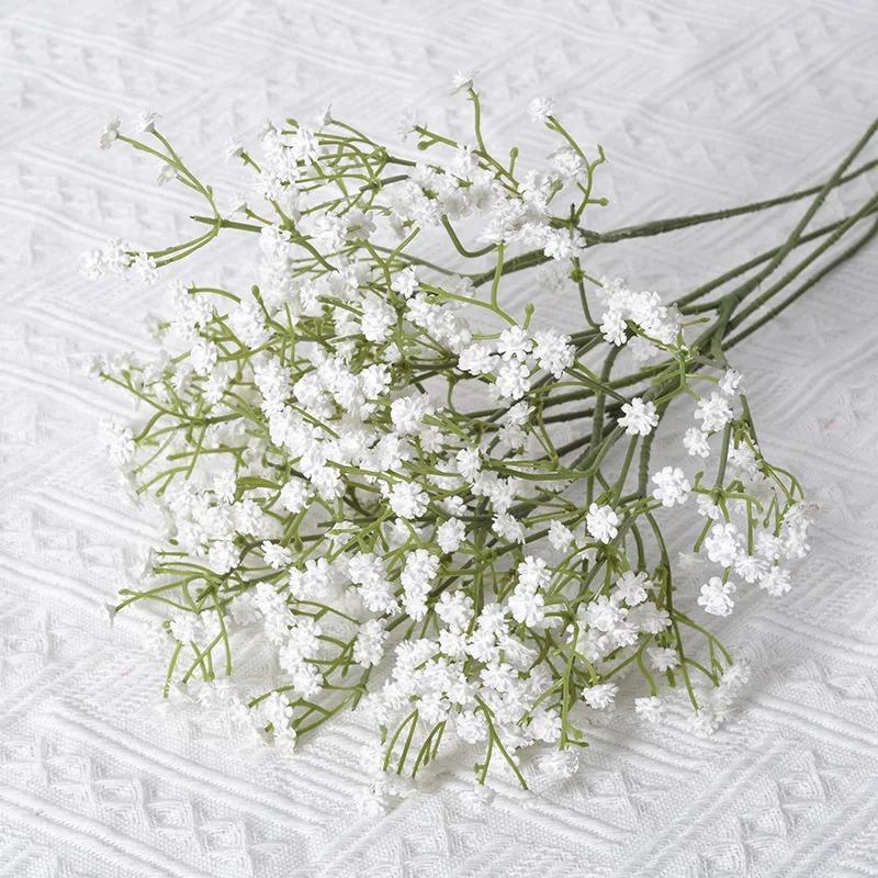 

Artificial Plastics Gypsophila Flower Outdoor Garden Party Courtyard Home Vases Table Wedding Bridal Bouquet DIY Gifts Accessory 9Bunches білий
