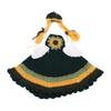 Fall Porch Goose Outfits Hand Woven Goose Costume For Outdoor Lawn Garden Courtyard Yellow Green