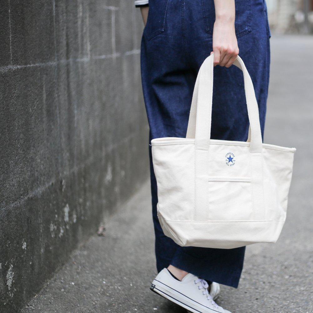 Converse Canvas Tote Bag, Medium, with dwear sticker, Canvas Tote Bag for Men and Women, TOKYO All Star (Navy, Medium)