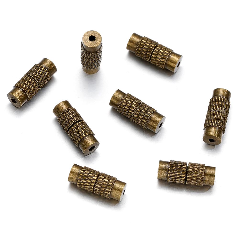 20pcs Brass Screw Clasp Closure Fastener Lock Jewelry End Tip Caps For DIY Bracelet Necklace Jewelry  Making Supply Accessories