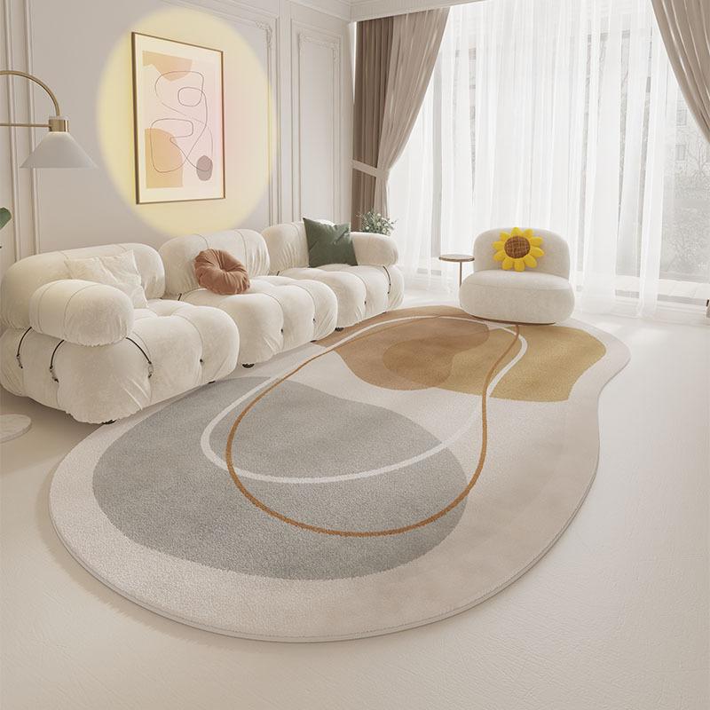 Unregelmäßiger Wohnzimmerteppich Schlafzimmer Bettvorleger Couchtischteppich Haushalt Langlebig und Pflegeleicht