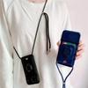 Luxury Soft Silicone Crossbody Necklace Cord Strap Case For Iphone 16 15 14 12 11 Pro Max 16e X XR 7 8 Plus Wallet Card Cover