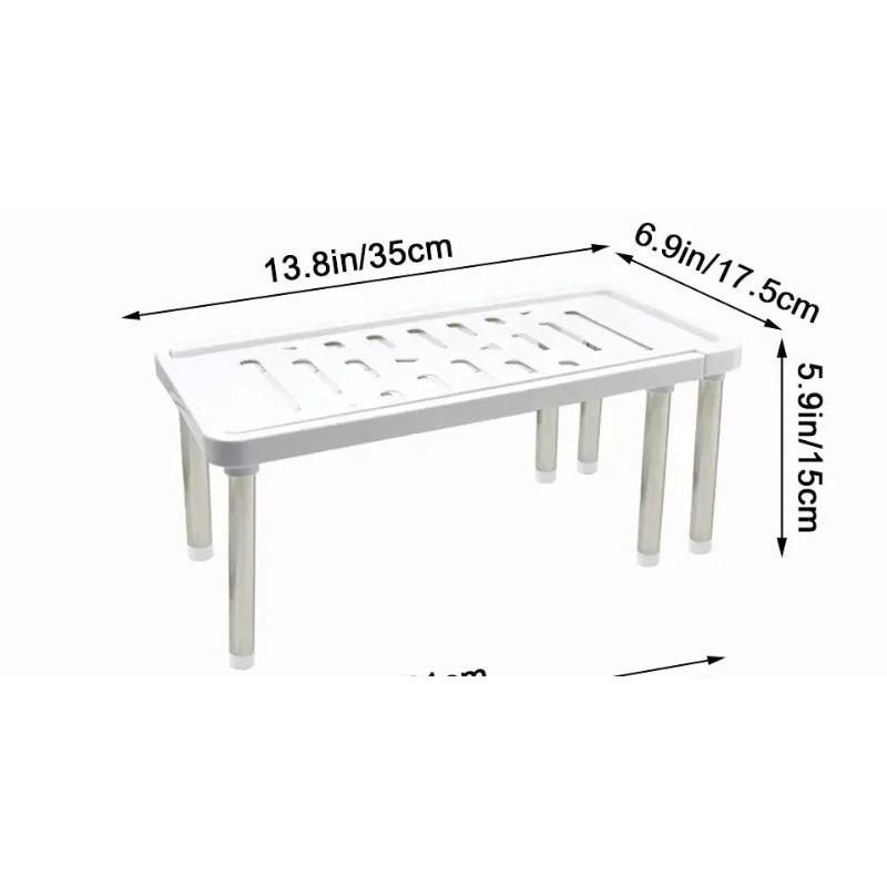 Retractable Storage Rack Kitchen Seasoning Bottle Storage Rack Cabinet Double Layer Countertop Drain Cup Storage Rack