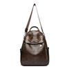 Fashionable and Casual Soft Leather Bag Light Lady Travel Backpack College Student Schoolbag Backpack